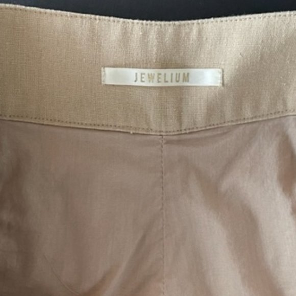 LINEN LOOK PLEATED SHORTS Scalloped Hem, 4 Pockets SUPER CUTE - Picture 12 of 16